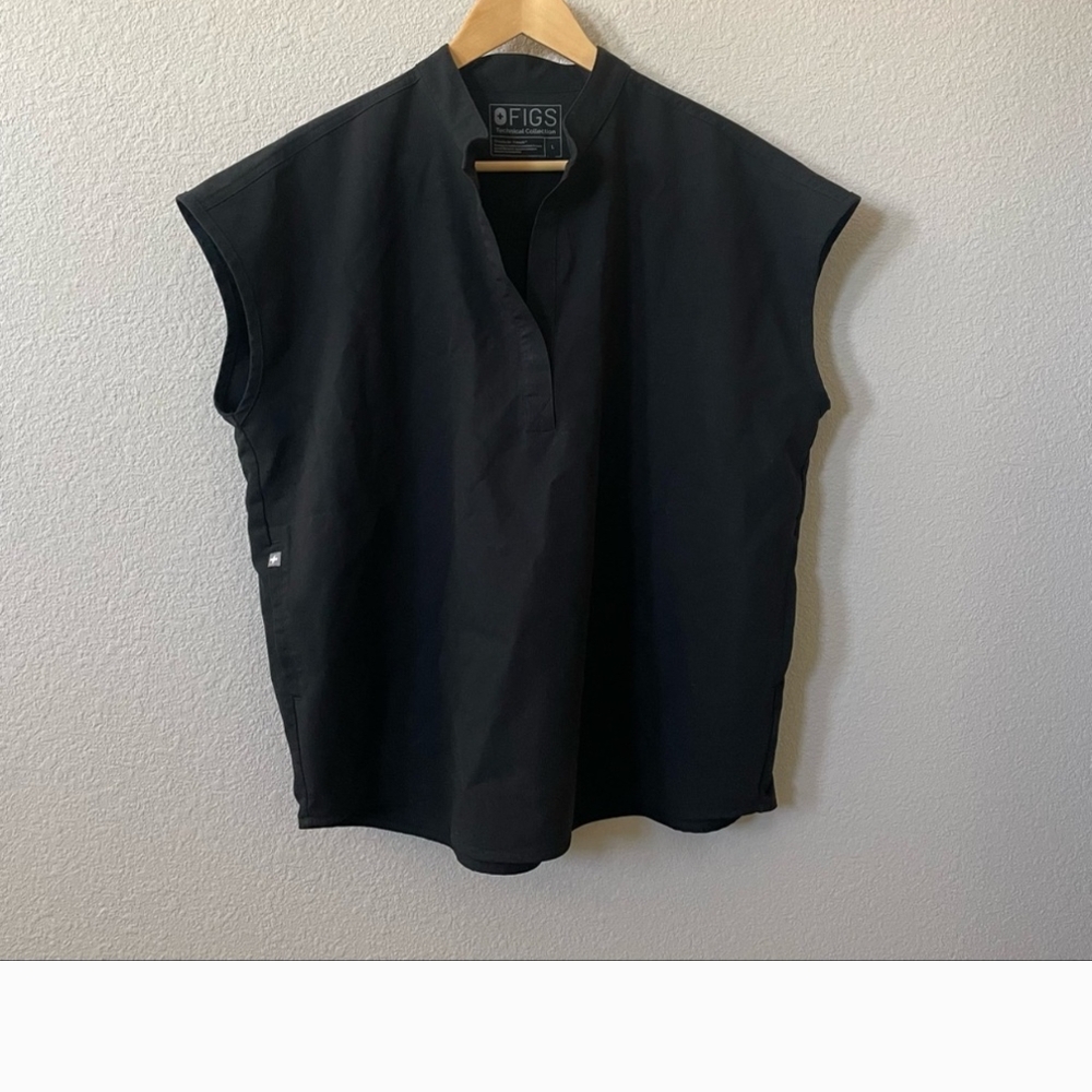Black Sleeveless Top by Figs